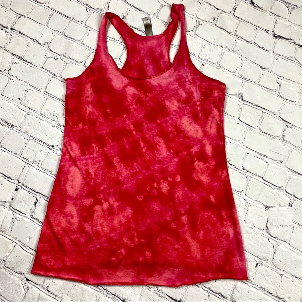 Red tie dye tank